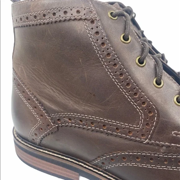 Nunn Bush Odell Wingtip Rust Dress Boots - Picture 15 of 16